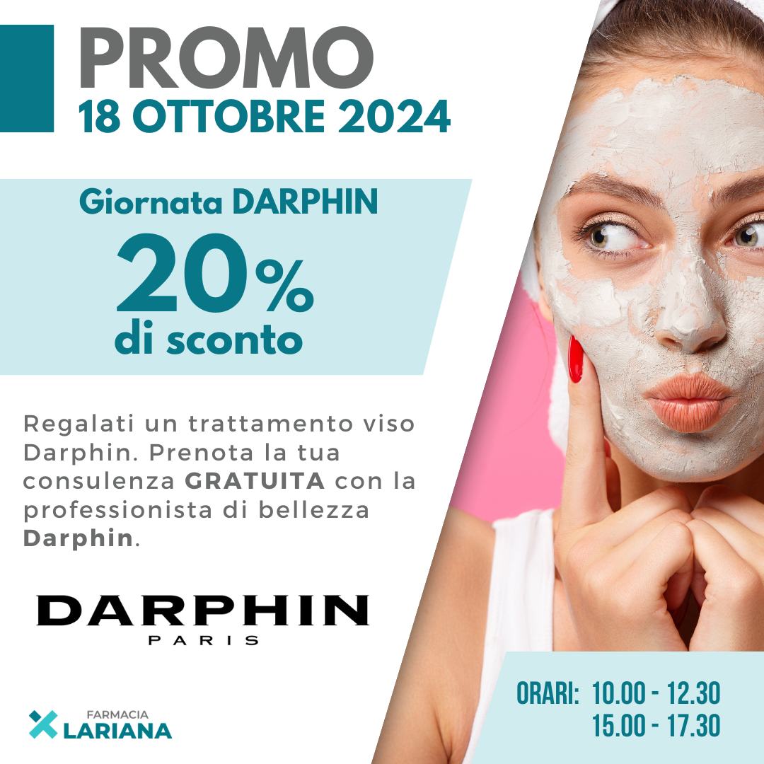 ottobre 2024 promo giornata darphin farmacia lariana